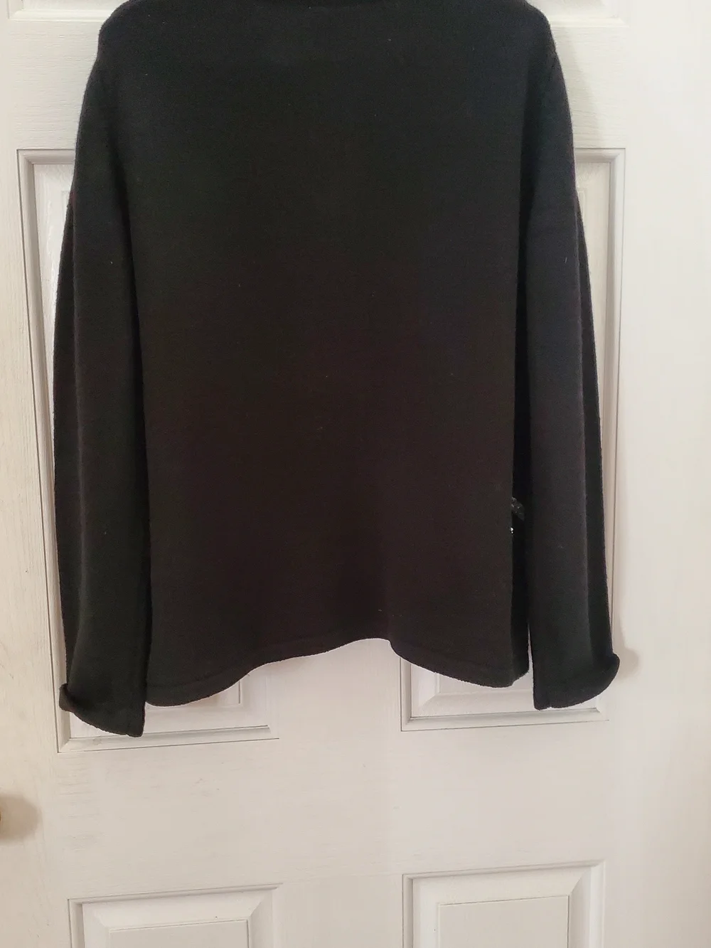 ALLISON DALEY VINTAGE Black Knit Sweater with portrait of Embellished Cats